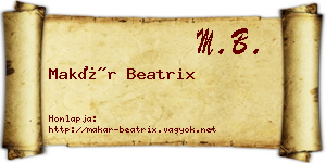 Makár Beatrix névjegykártya