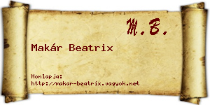 Makár Beatrix névjegykártya