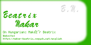 beatrix makar business card